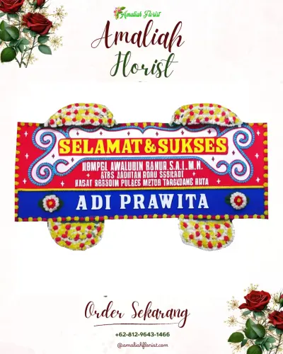 Karangan Bunga Ucapan Selamat di Pasar Padi